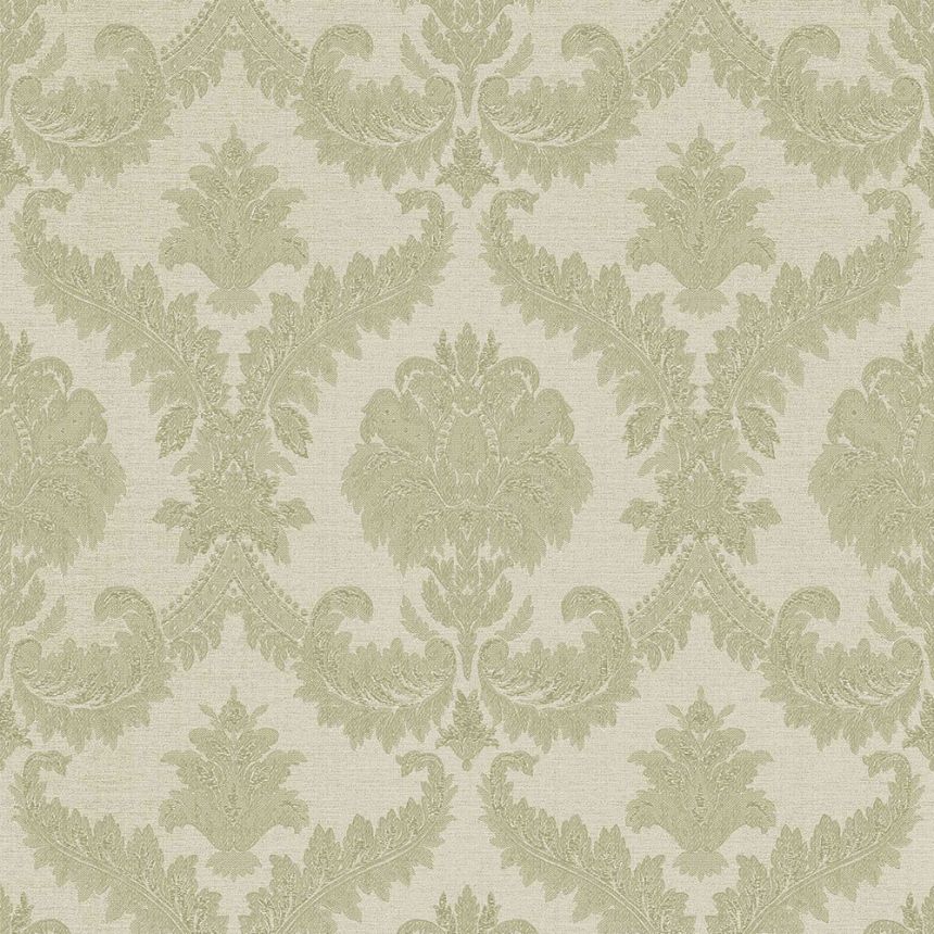 Green non-woven baroque wallpaper, 33335, Tradizioni, Cristiana Masi by Parato