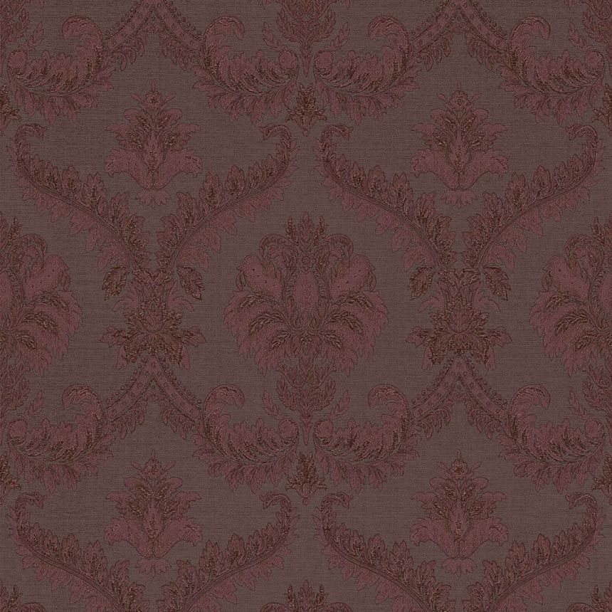 Terracotta non-woven baroque wallpaper, 33338, Tradizioni, Cristiana Masi by Parato