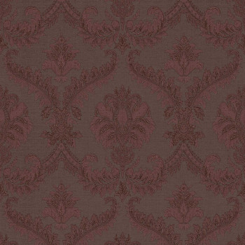 Terracotta non-woven baroque wallpaper, 33338, Tradizioni, Cristiana Masi by Parato