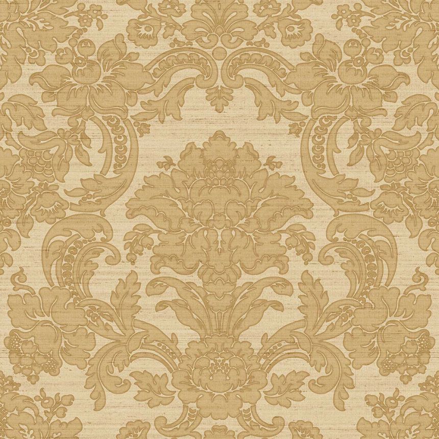 Gold-ochre non-woven baroque wallpaper, 33342, Tradizioni, Cristiana Masi by Parato