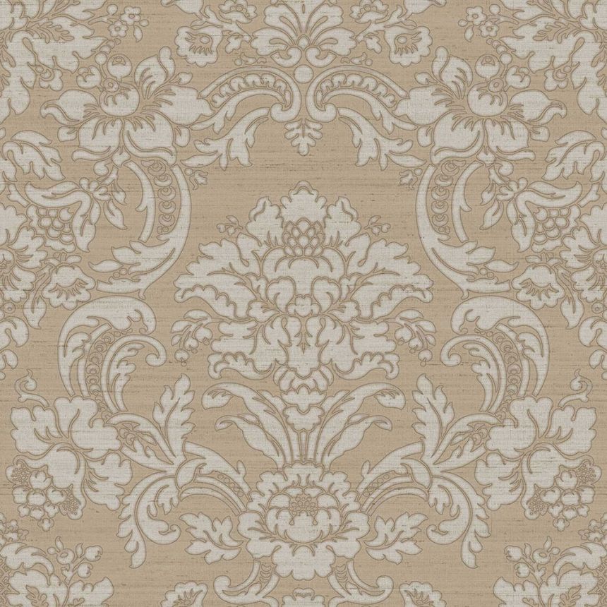 Beige non-woven baroque wallpaper, 33344, Tradizioni, Cristiana Masi by Parato