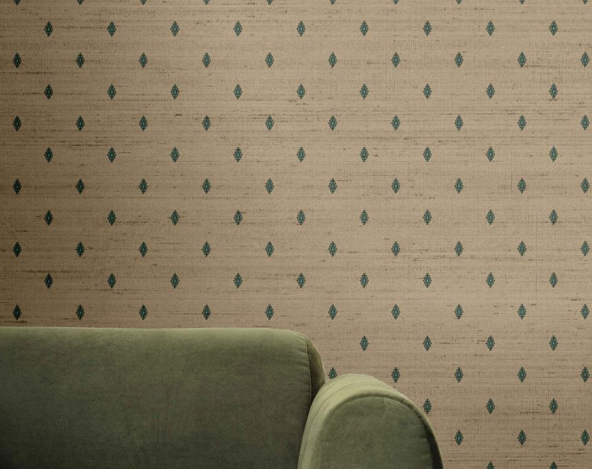 Green non-woven baroque wallpaper,, 33355, Tradizioni, Cristiana Masi by Parato