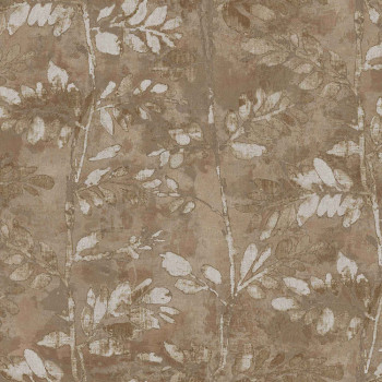 Terracotta colour wallpaper branches, leaves, 43808, Terra, Cristiana Masi by Parato