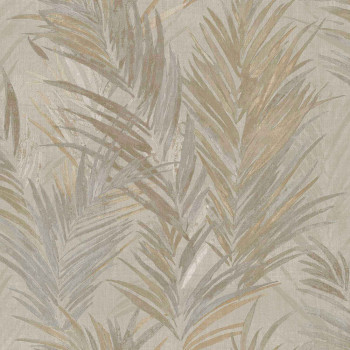 Beige wallpaper branches, leaves, 43817, Terra, Cristiana Masi by Parato