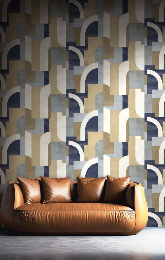 Non-woven geometric wallpaper, 43826, Terra, Cristiana Masi by Parato