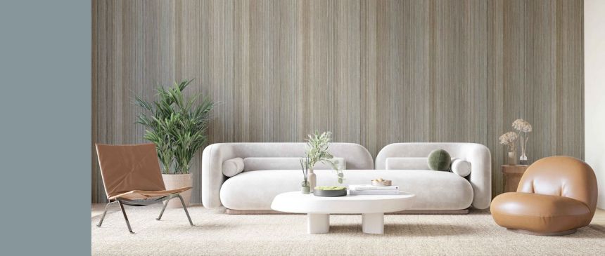 Grey-cream striped wallpaper, 43851, Terra, Cristiana Masi by Parato