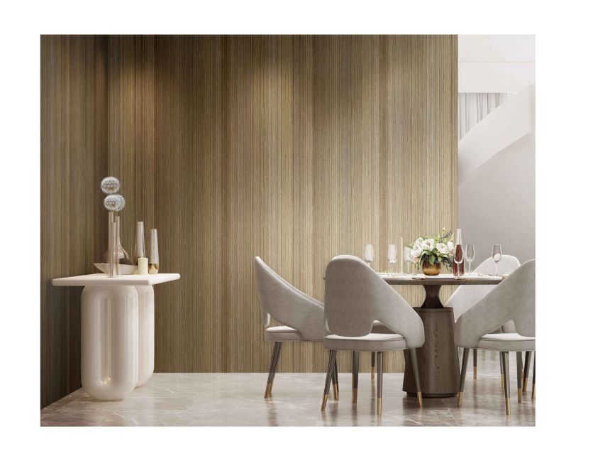 Brown-beige striped wallpaper, 43853, Terra, Cristiana Masi by Parato