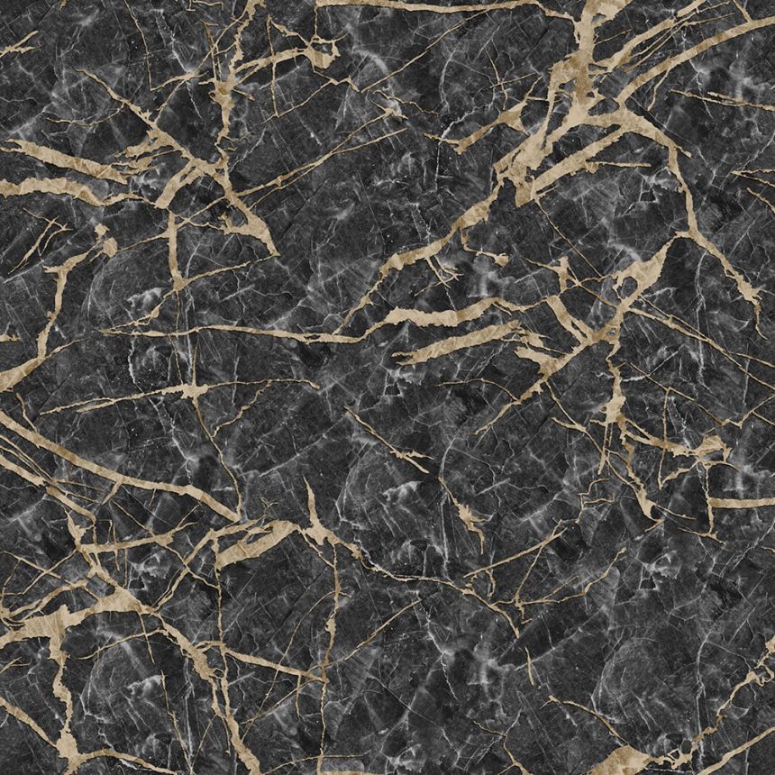 Luxury black-silver wallpaper, marble imitation, Z34913, Elie Saab 2