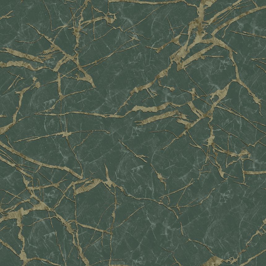 Luxury green-gold wallpaper, marble imitation, Z34920, Elie Saab 2