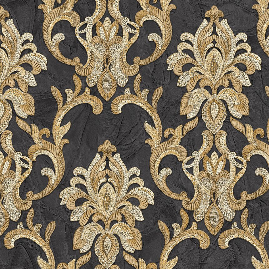 Luxury brown-gold baroque wallpaper, Z34929, Elie Saab 2