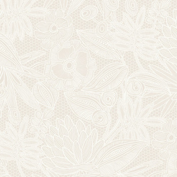 Cream floral non-woven wallpaper, 340110, Gilded, Eijffinger