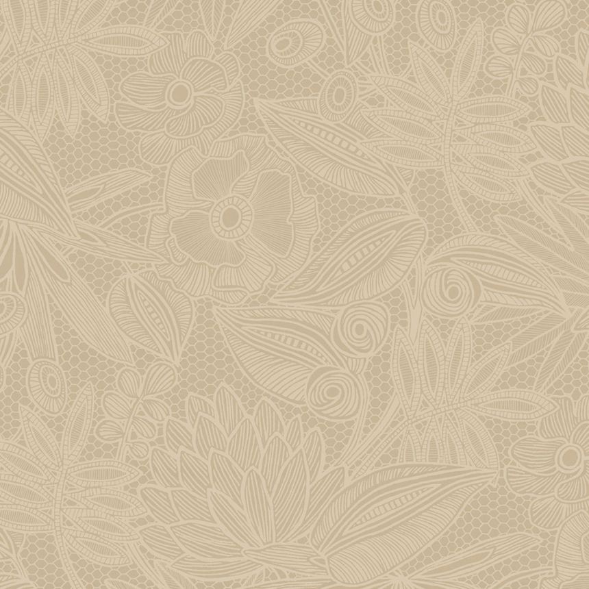 Beige floral non-woven wallpaper, 340112, Gilded, Eijffinger