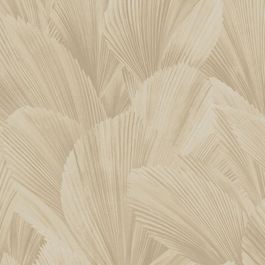 Cream non-woven wallpaper, leaves, 340120, Gilded, Eijffinger