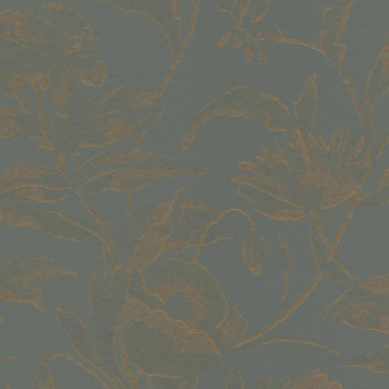 Blue-green non-woven floral wallpaper, 340134, Gilded, Eijffinger