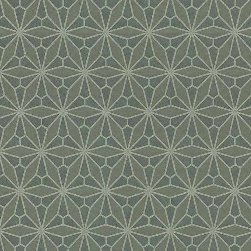 Green non-woven floral wallpaper, 340145, Gilded, Eijffinger