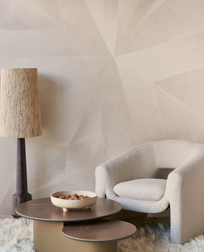 Geometric non-woven 3D wall mural, 340184, Gilded, Eijffinger