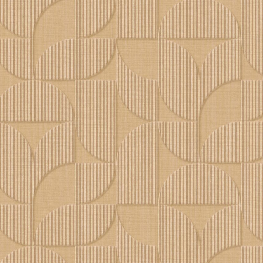 Beige geometric retro wallpaper, 333600, Revive, Eijffinger