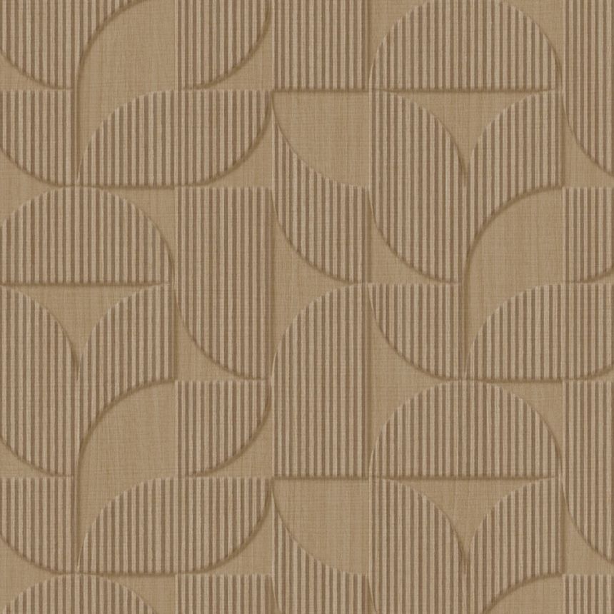 Brown-beige geometric retro wallpaper, 333601, Revive, Eijffinger