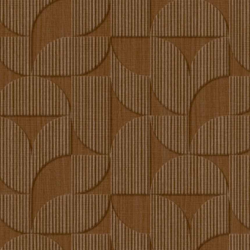 Brown geometric retro wallpaper, 333602, Revive, Eijffinger