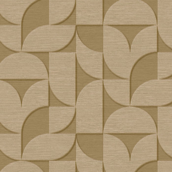 Green-beige geometric retro wallpaper, 333612, Revive, Eijffinger