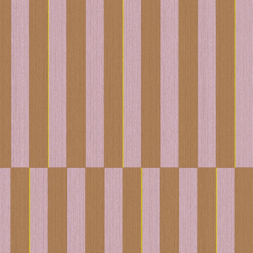 Brown-purple striped retro wallpaper, 333624, Revive, Eijffinger