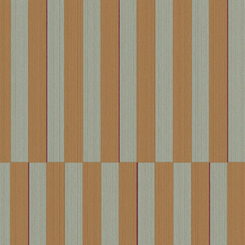 Brown-green striped retro wallpaper, 333625, Revive, Eijffinger