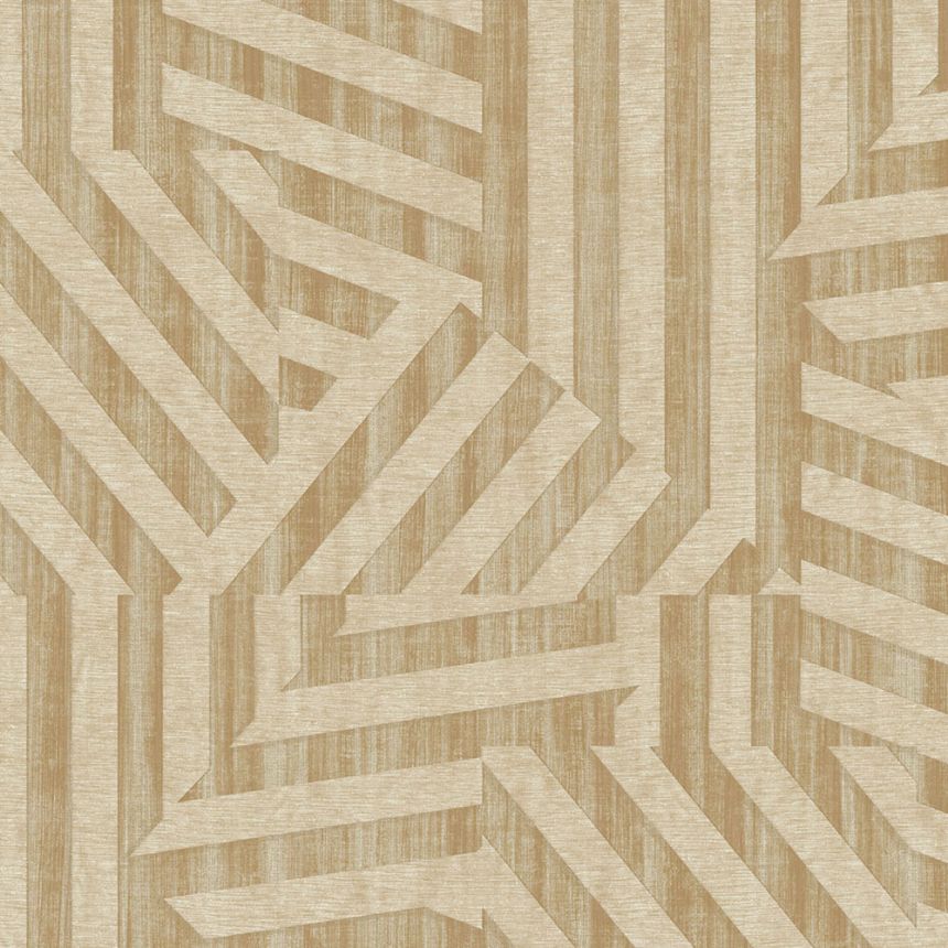 Gold-beige geometric retro wallpaper, 333630, Revive, Eijffinger