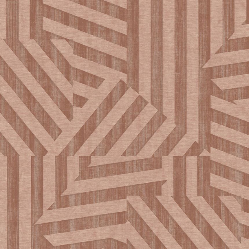 Pink geometric retro wallpaper, 333633, Revive, Eijffinger