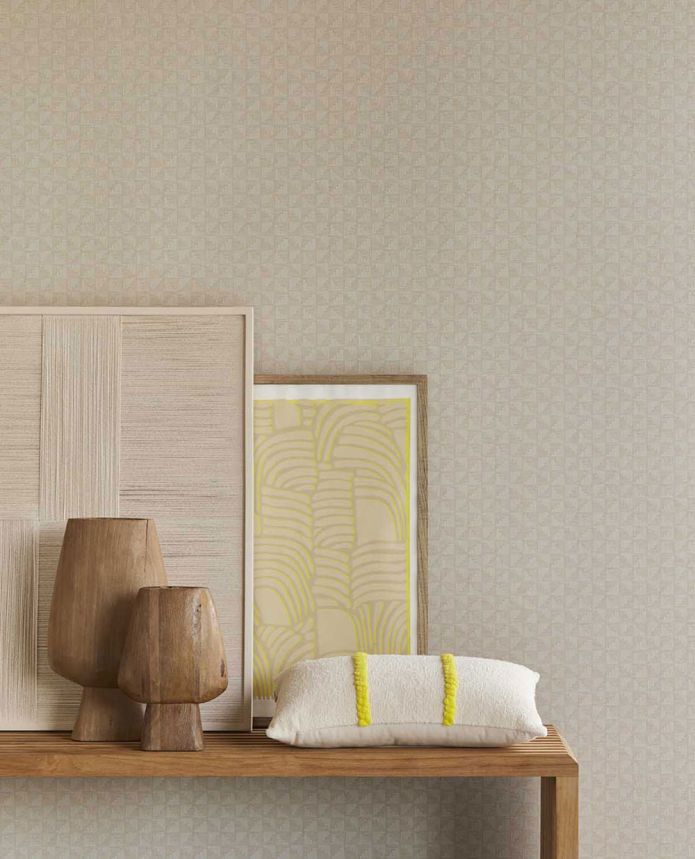 Gray-beige geometric retro wallpaper, 333650, Revive, Eijffinger