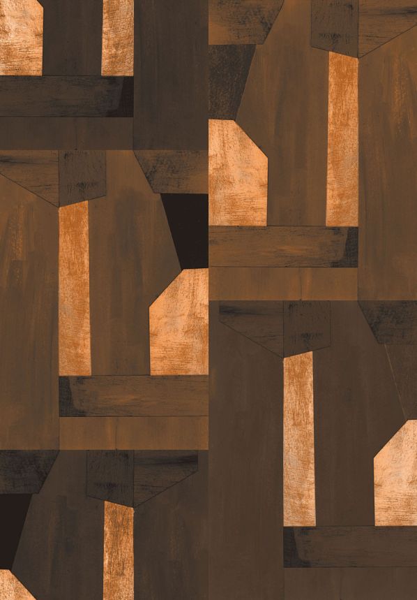 Brown-gold non-woven wall mural, 333677, Revive, Eijffinger