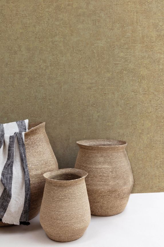 Ochre non-woven wallpaper, BZ1007, Belize, Grandeco