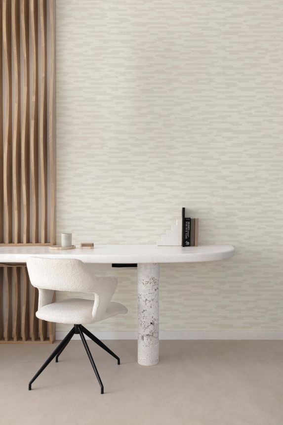 Cream geometric non-woven wallpaper BZ3201, Belize, Grandeco