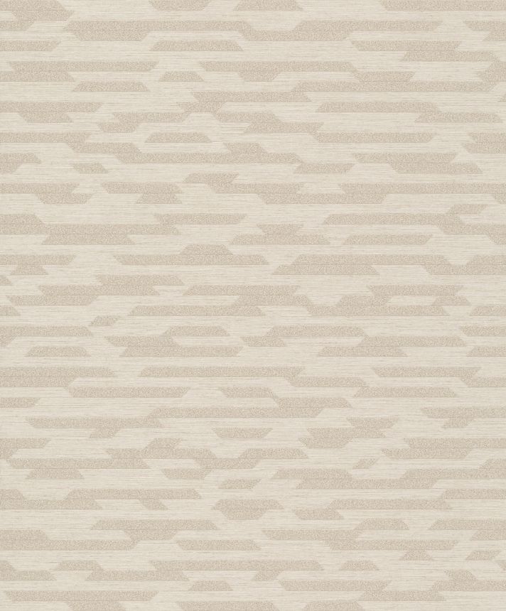 Beige geometric non-woven wallpaper BZ3215, Belize, Grandeco