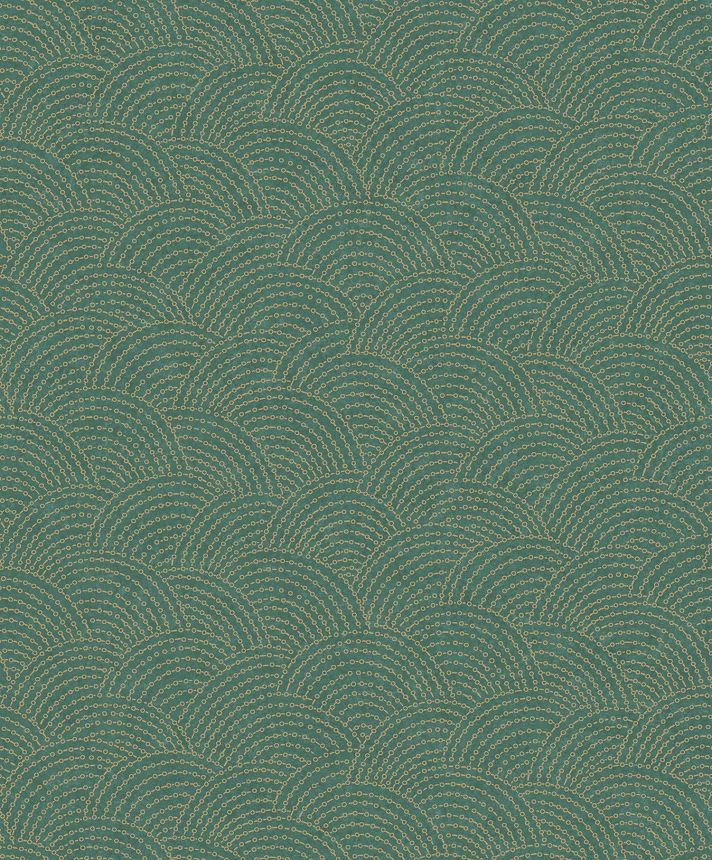 Green-gold geometric non-woven wallpaper BZ3306, Belize, Grandeco