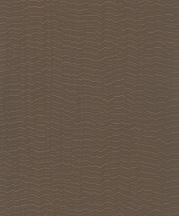 Brown non-woven wallpaper, waves, BZ3408, Belize, Grandeco