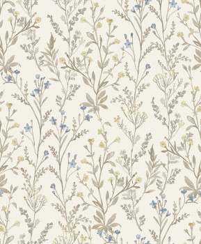 Non-woven wallpaper, brown-gray, flowers, PH3205, Perfect Harmony, Grandeco