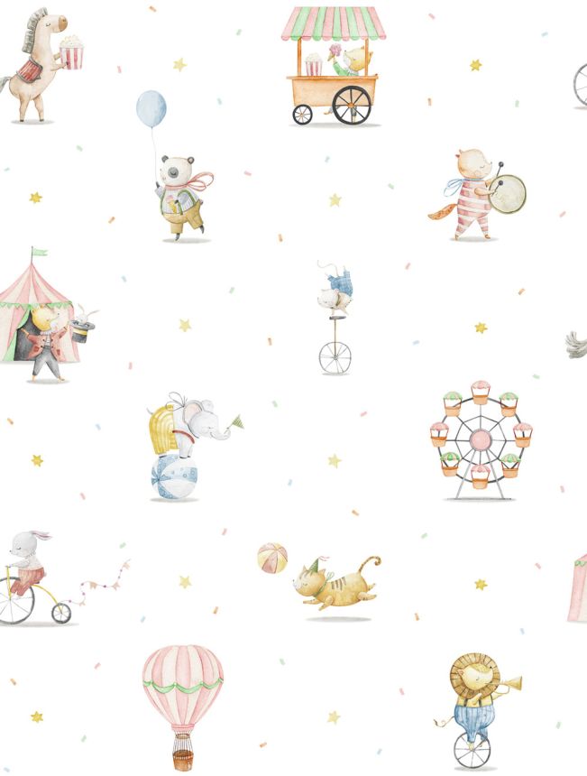 Children's wallpaper with animals, 971-1, Mika,  ICH Wallcoverings