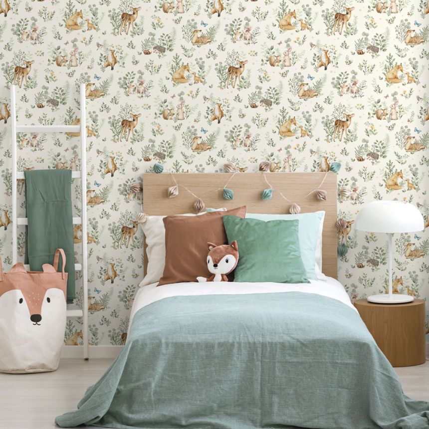 Children's wallpaper with animals, 972-1, Mika,  ICH Wallcoverings