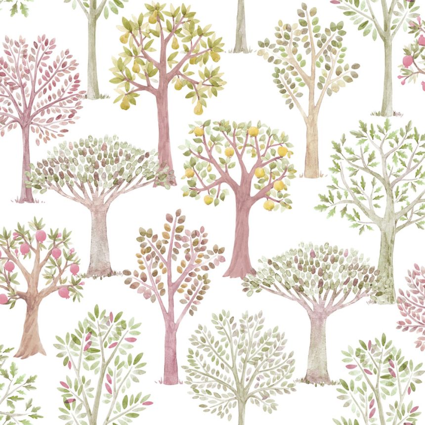 Children's wallpaper with trees, 975-3, Mika,  ICH Wallcoverings