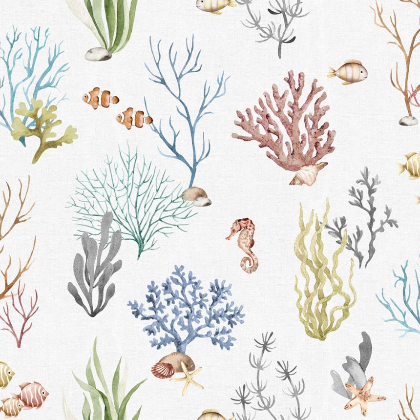 Children's wallpaper, underwater world, 977-1, Mika,  ICH Wallcoverings