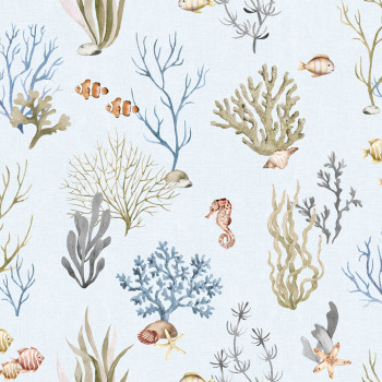 Children's wallpaper, underwater world 977-3, Mika,  ICH Wallcoverings