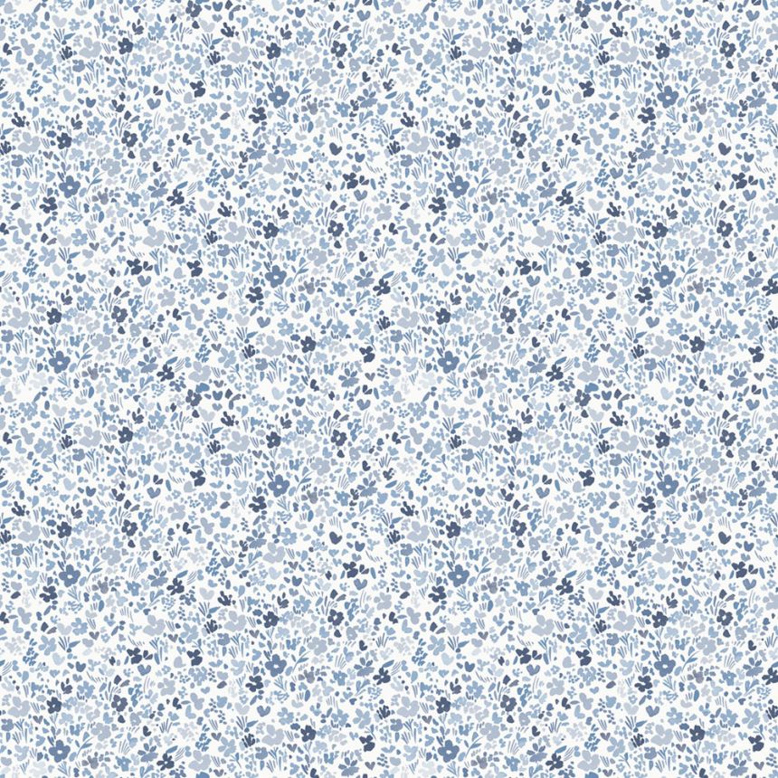 Blue-white floral wallpaper, MG56668, Mika,  ICH Wallcoverings