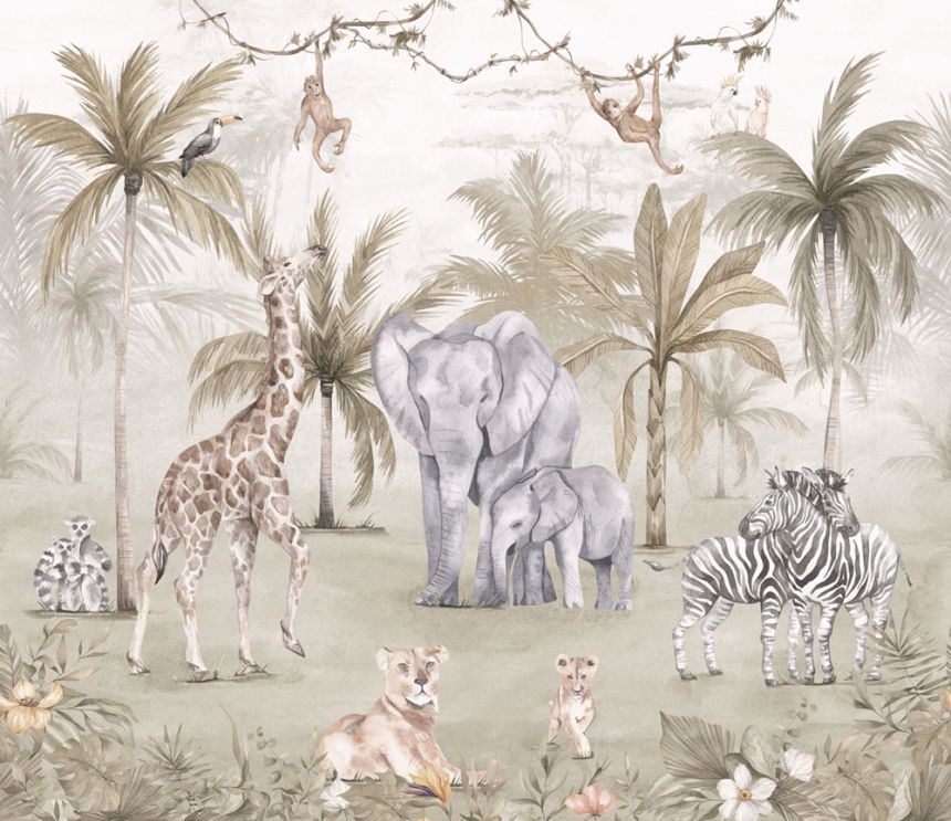 Children's wall mural, Jungle, 982-2, Mika,  ICH Wallcoverings