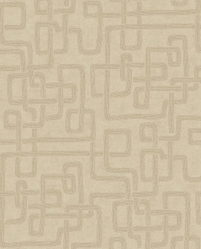 Non-woven wallpaper, beige,  fabric imitation, 340230, Solange, Eijffinger