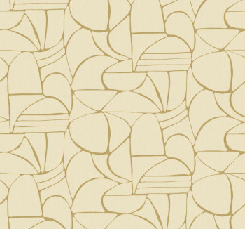 Non-woven wall mural, ochre, ethno, 340281, Solange, Eijffinger