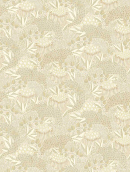 Non-woven wall mural, beige, leaves, 340288, Solange, Eijffinger