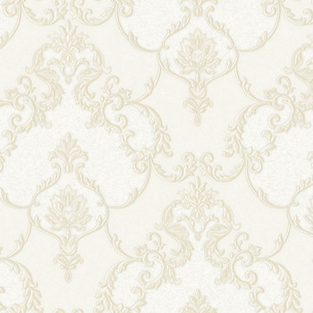 Baroque non-woven wallpaper, cream, 1403-1, Dante, AdaWall