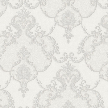 Baroque non-woven wallpaper, cream-gray, 1403-2, Dante, AdaWall