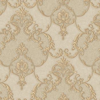 Baroque non-woven wallpaper, brown, 1403-5, Dante, AdaWall