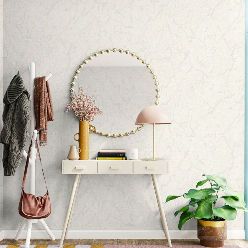 Non-woven wallpaper, cream, stucco, 1406-1, Dante, AdaWall